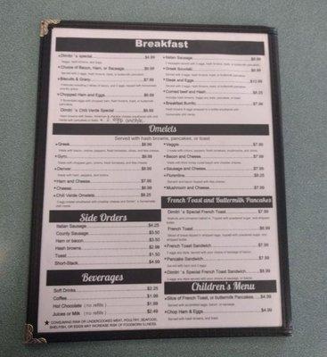 Breakfast Menu