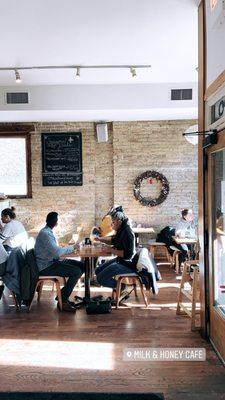 Pre-COVID era dining room on a Sunday morning