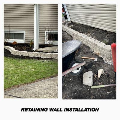 Retaining Wall Installation