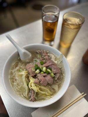 Beef noodle soup with pho noodles (#19)