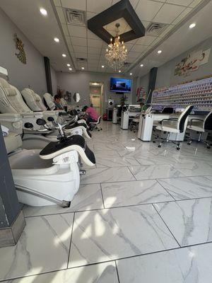 Walk in view of salon