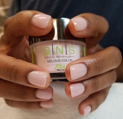 Dipping powder SNS product.