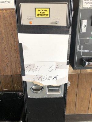 Out of Order Change Machine