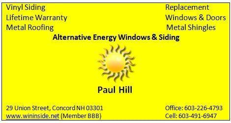 Alternative Energy Windows and Siding