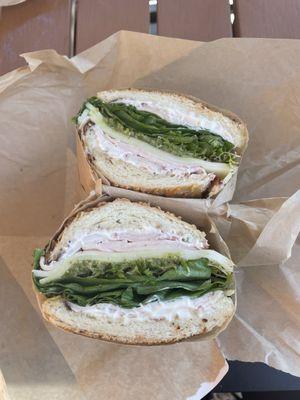 Pesto, turkey, and provolone