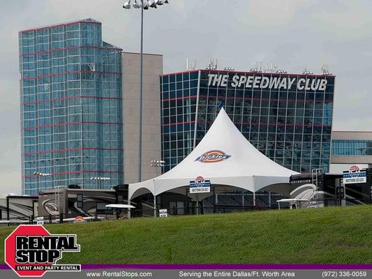 Rental Stop Hexagon Marquee Tent at Texas Motor Speedway.  Fort Worth Texas