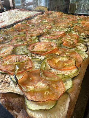 Focaccia vegan with vegetables