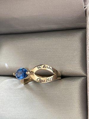 Personalized college ring