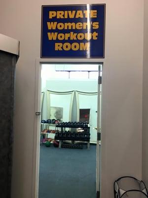 We have a Private Women's Workout Room!