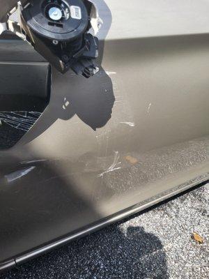 Car damage at AAA repair