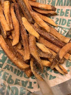 Salty wings and fries