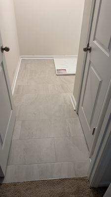 After installing new tile