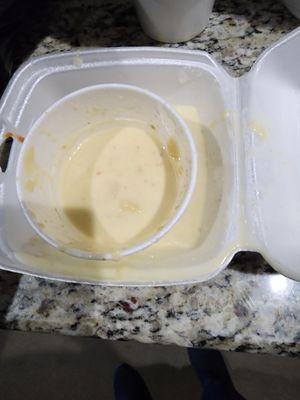 What's left of queso