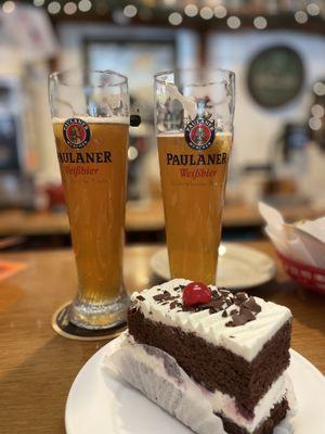 Beir and my favorite dessert! Black Forrest cake