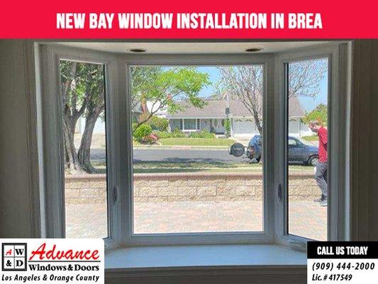 New bay window in Brea. Interior view.