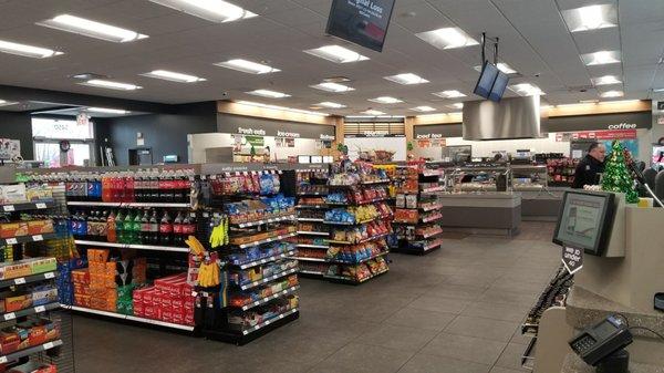 Clean store, hot food prepared in-house.