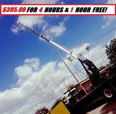 RENT 4 HOURS & GET 1 HOUR FREE ON YOUR NEXT PICK UP!