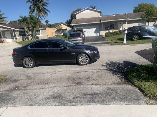 He backed the car out of the garage and down the driveway just fine.