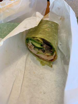 Turkey bacon guacamole wrap