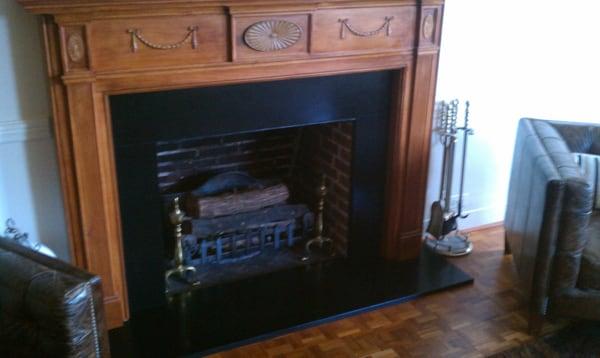 Absolute Black Honed Fireplace