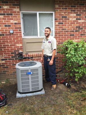 Installation technician, Patrick, hard at work!