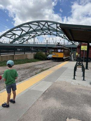 Waiting for the trolley