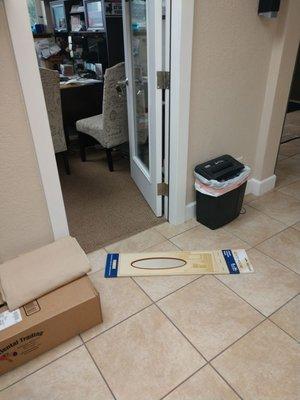 Installed kick plates for a local church on their office doors.