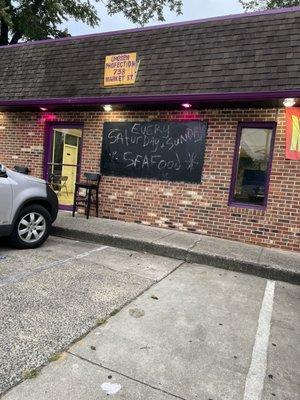 Entrance to the restaurant