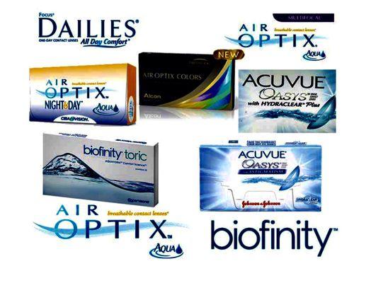 We stock a variety of contact lens brands.