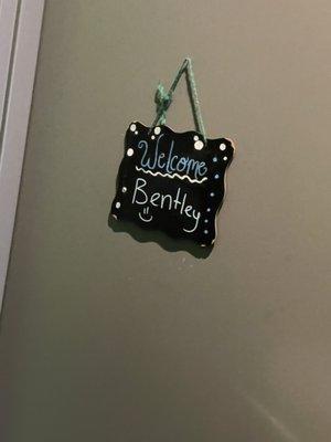 Cute welcome sign!