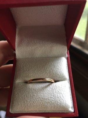 2mm rose gold wedding band