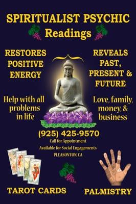 Reveals past present future specializing in love and relationships .help you find answers and what you're looking for in life !