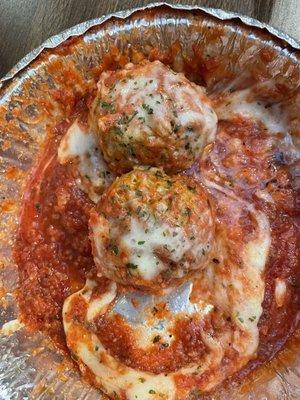 This is the $9 meatball appetizer. It is two extremely tiny meatballs. What a waste of money!