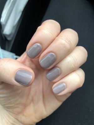 Gel manicure. Nice job except for early chipping on other hand. Would still recommend