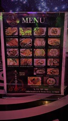 Food menu