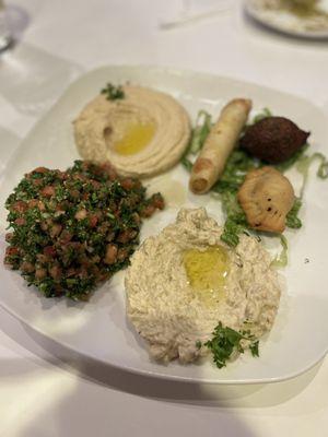 Meza platter - 9.5/10 Very delicious bites! Best Kibbe I have had in a while. Everything was packed with flavor