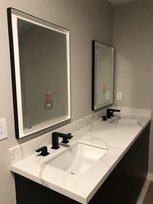 Brizo faucets and Kohler sinks