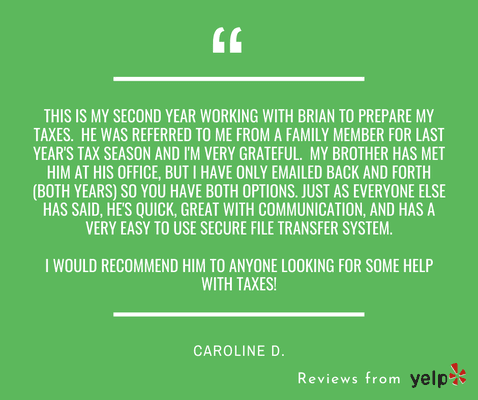 A client review from Caroline D.