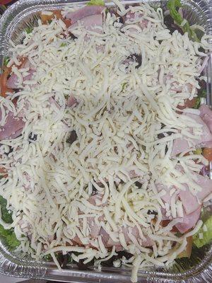 Party size salad add ham, turkey, cheese.