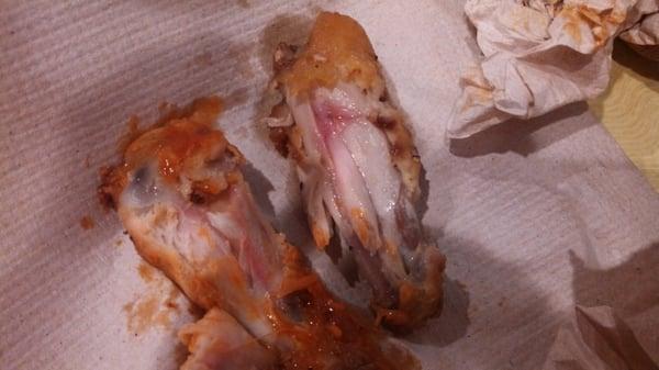 This is the first batch of undercooked wings they served me. Another batch followed. Gross! Don't even bother with this place.