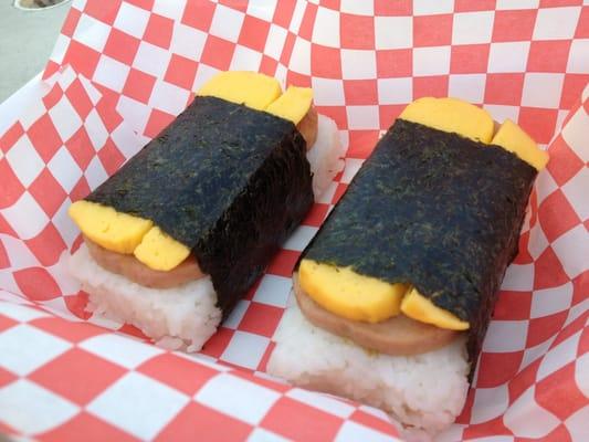 Spam musubi with egg