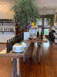 Balsamic vinegar tasting table, La Quinta Olive Oil Company