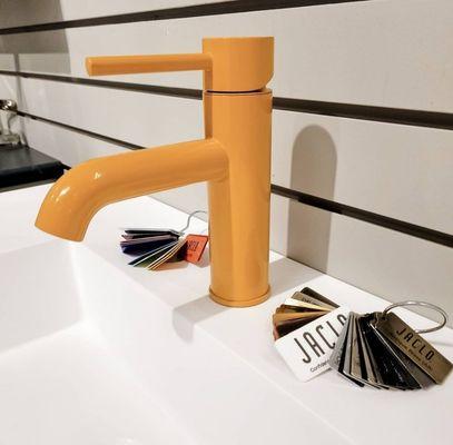 Faucet on display by Jaclo