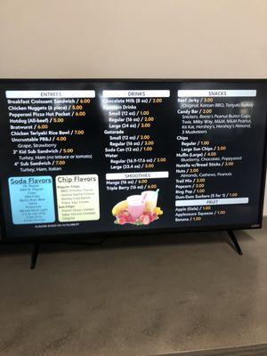 Snak shack Menu