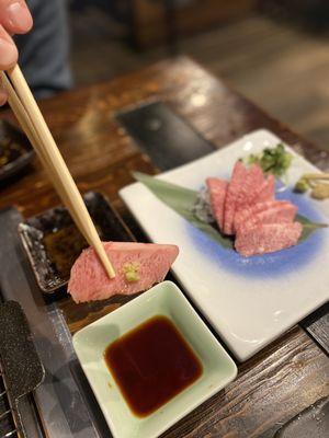 A5 Wagyu sashimi