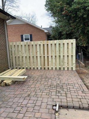 Privacy fence by Roar Construction