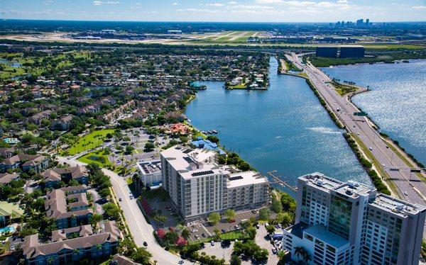 Beautiful apartments and townhomes in the Rocky Point neighborhood in Tampa, Florida.