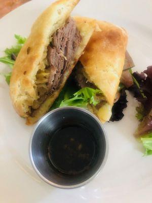 Roast Beef Au Jus Sandwich