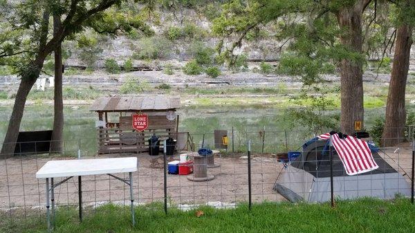 Bar on the river. Great bartender! Loved him!