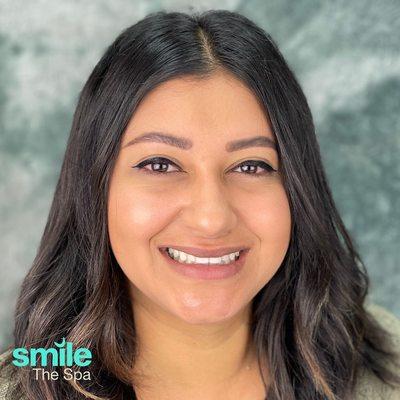 Cindy's smile after Veneers treatment at Smile The Spa, the best Cosmetic Dentistry in California.